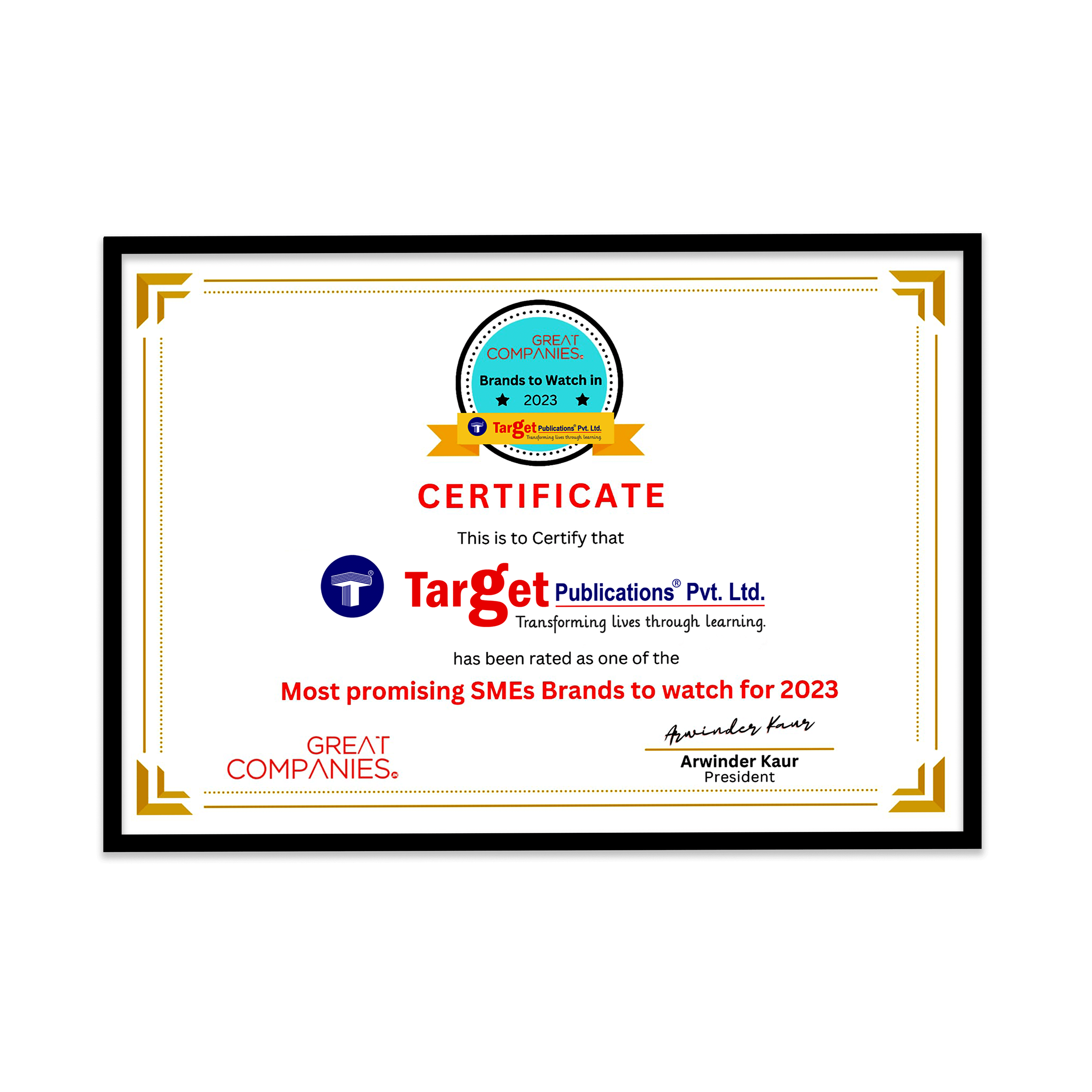 Award certificate 1