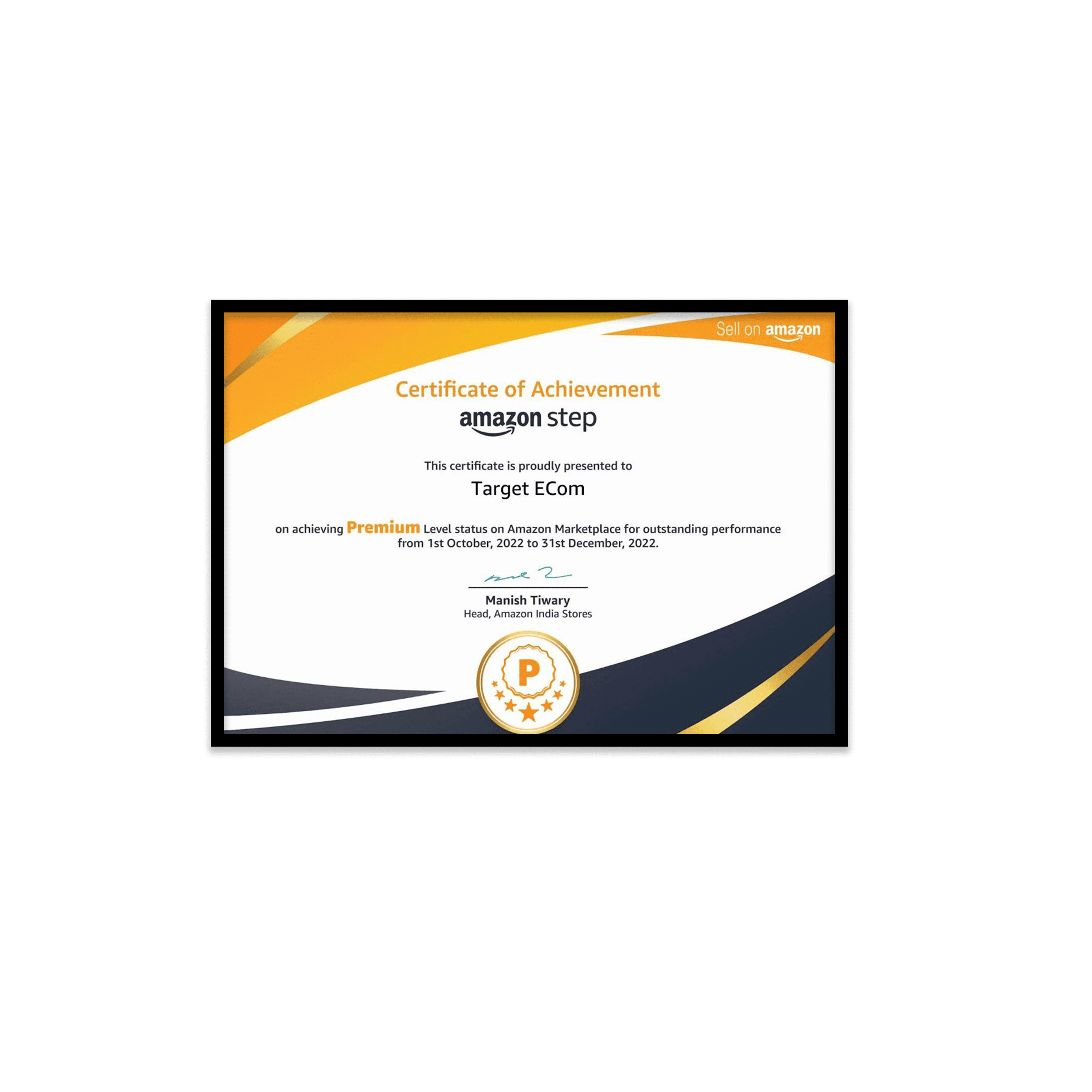 Award certificate 2