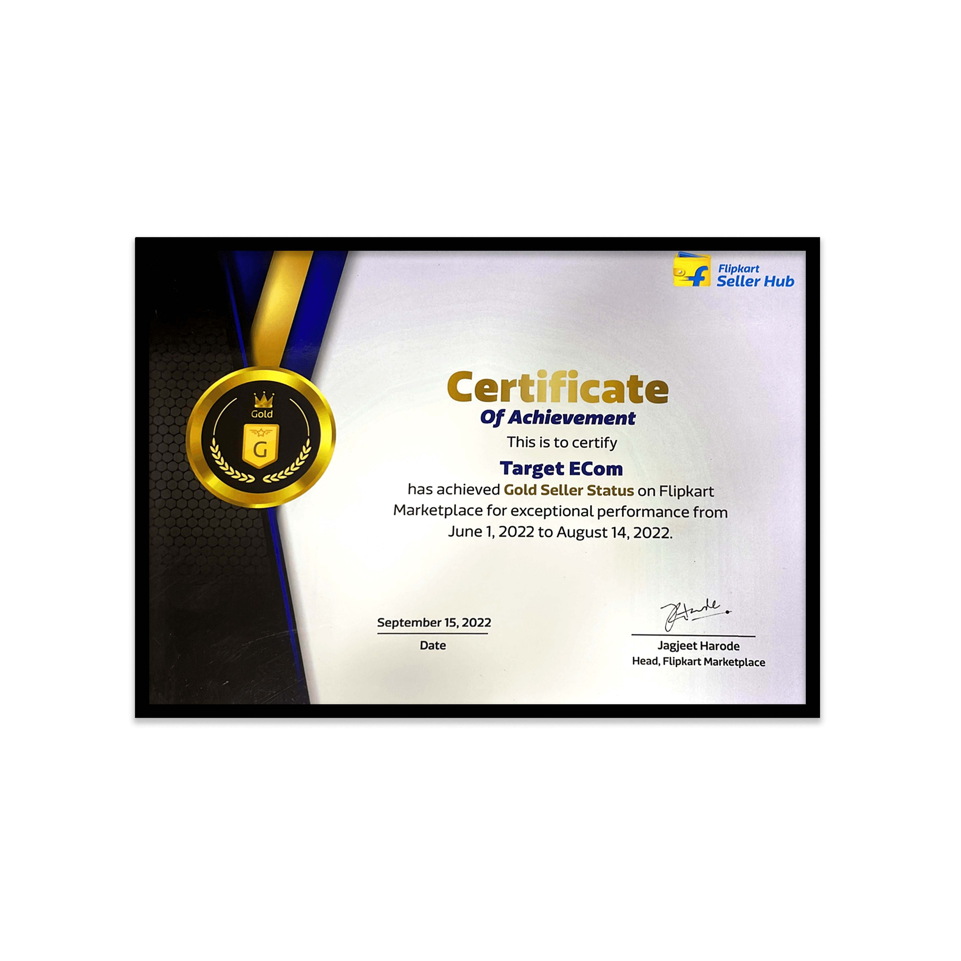 Award certificate 3